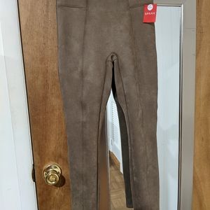 NWT Spanx XS Petite faux suede leggings